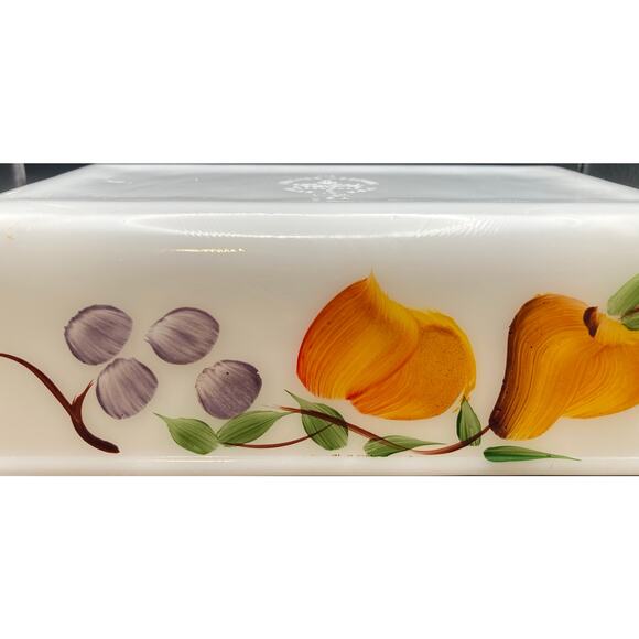 VTG Anchor Hocking Fire King Baking Loaf Pan Dish Hand Painted 409 1QT - Picture 2 of 7